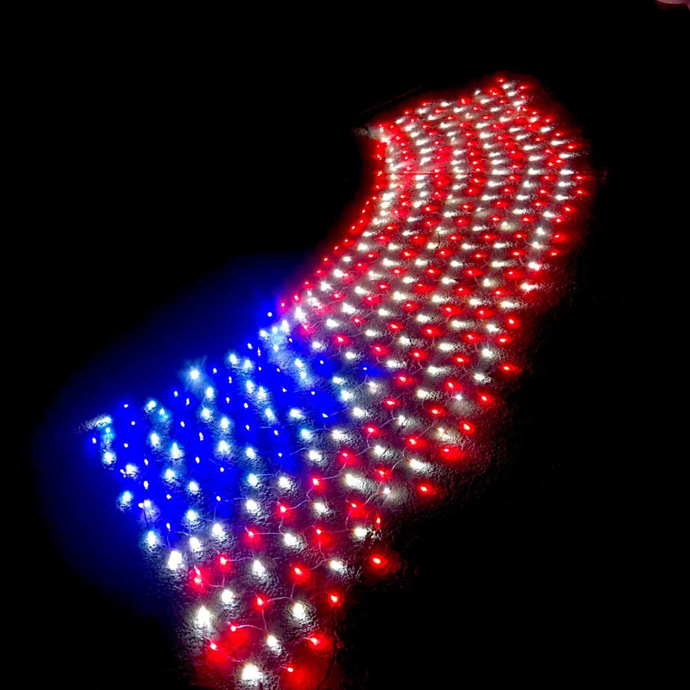 LED American flagFREE Red,White & Blue pool float